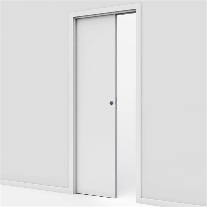 Glat kompakt / massiv skydedør med 95/120 indbygningskarm - Safco Doors,M8x21 (72,5 x 204 cm)