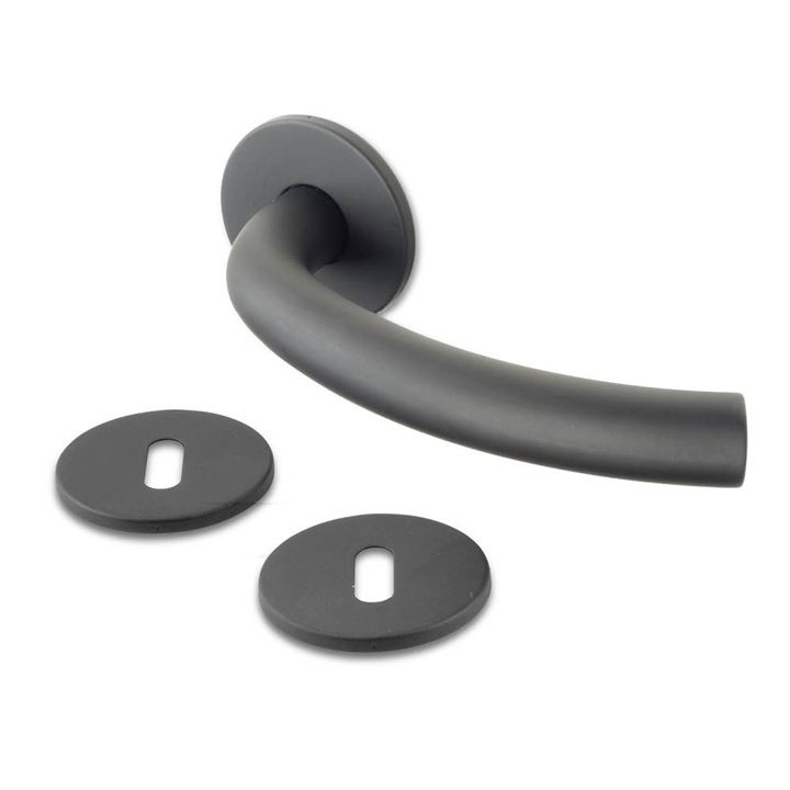 Dørgreb Læsø inkl. nøgleskilt, sort ,19 mm 